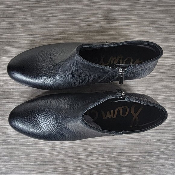 Sam Edelman Petty Chelsea Boot, Black Pebbled Leather, Womens Size 7.5 M / 37.5 - Picture 10 of 13